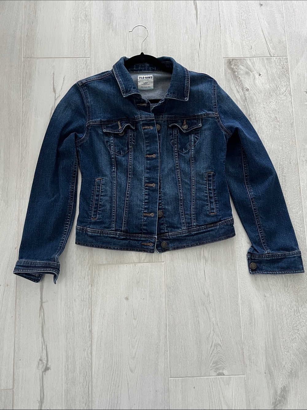 Old Navy Blue Denim Button-Up Classic Jean Jacket - Picture 8 of 13